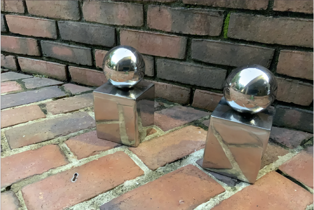 Stainless Box Andirons